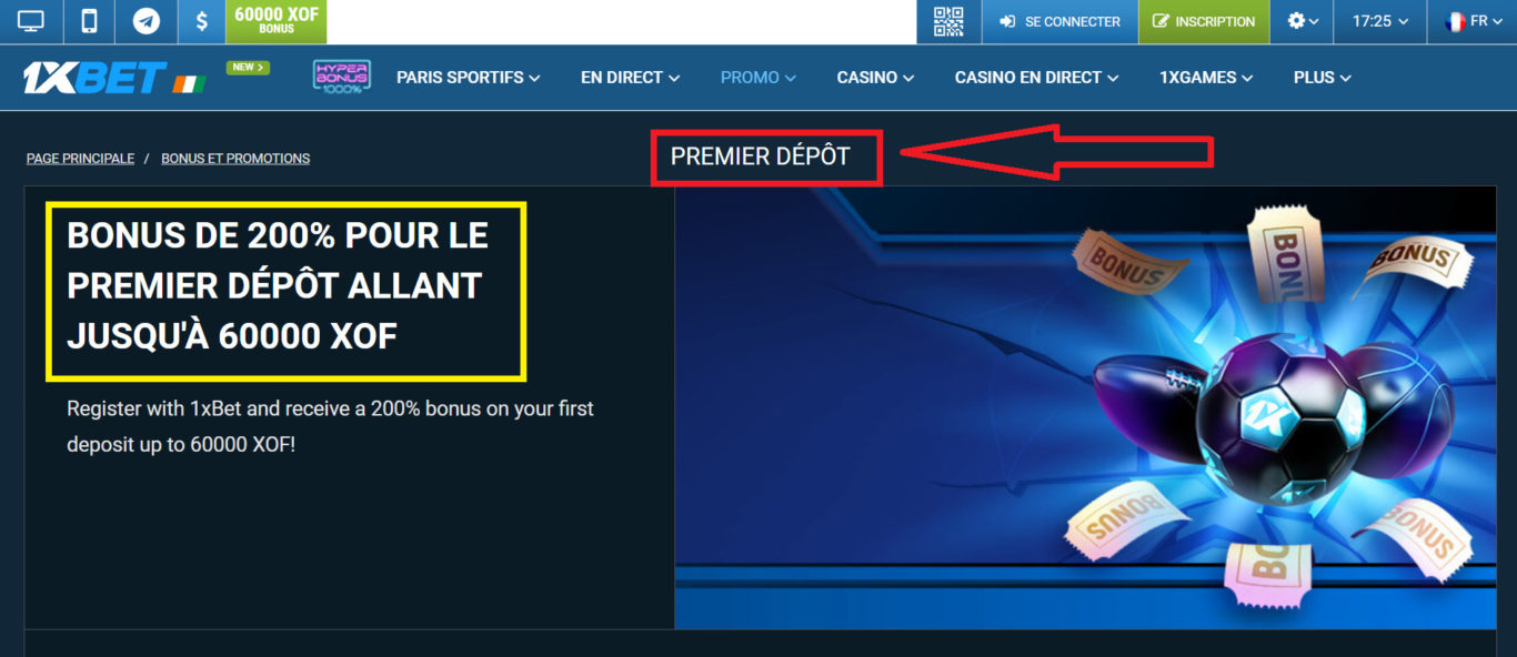 1xBet Bonus de bienvenue