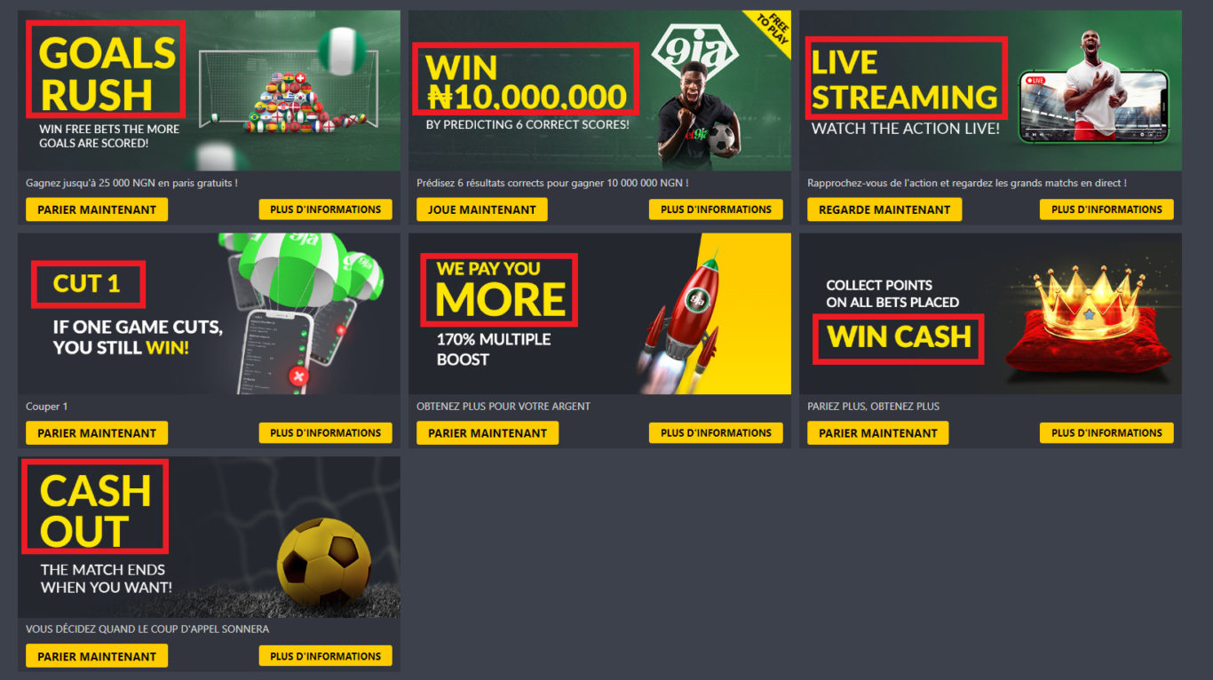 Les offres et promotions de Bet9ja